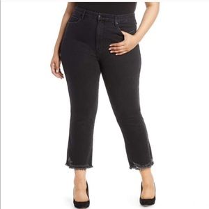 Good American Curve Distressed Straight Leg